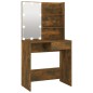 vidaXL Tocador con LED color roble ahumado 74,5x40x141 cm vidaXL Tocador con LED color roble ahumado 74,5x40x141 cm