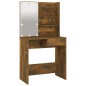 vidaXL Tocador con LED color roble ahumado 74,5x40x141 cm vidaXL Tocador con LED color roble ahumado 74,5x40x141 cm