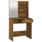 vidaXL Tocador con LED color roble ahumado 74,5x40x141 cm vidaXL Tocador con LED color roble ahumado 74,5x40x141 cm