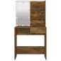 vidaXL Tocador con LED color roble ahumado 74,5x40x141 cm vidaXL Tocador con LED color roble ahumado 74,5x40x141 cm