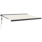 vidaXL Toldo retráctil aluminio y tela color crema 4,5x3 m vidaXL Toldo retráctil aluminio y tela color crema 4,5x3 m