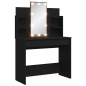 vidaXL Tocador con luces LED negro 96x40x142 cm vidaXL Tocador con luces LED negro 96x40x142 cm