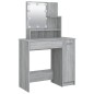 vidaXL Juego de tocador con LED madera contrachapada gris Sonoma vidaXL Juego de tocador con LED madera contrachapada gris Sonoma
