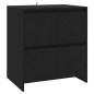 vidaXL Aparador de madera contrachapada negro 70x41x75 cm vidaXL Aparador de madera contrachapada negro 70x41x75 cm