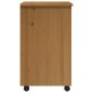 vidaXL Cajonera con ruedas MOSS madera maciza pino marrón miel vidaXL Cajonera con ruedas MOSS madera maciza pino marrón miel