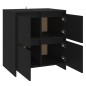 vidaXL Aparador de madera contrachapada negro 70x41x75 cm vidaXL Aparador de madera contrachapada negro 70x41x75 cm