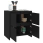 vidaXL Aparador de madera contrachapada negro 70x41x75 cm vidaXL Aparador de madera contrachapada negro 70x41x75 cm