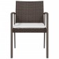 vidaXL Sillas jardín cojines 2 uds ratán sintético marrón 56,5x57x83cm vidaXL Sillas jardín cojines 2 uds ratán sintético marrón 56,5x57x83cm