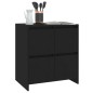 vidaXL Aparador de madera contrachapada negro 70x41x75 cm vidaXL Aparador de madera contrachapada negro 70x41x75 cm