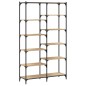 vidaXL Estantería hierro madera ingeniería roble Sonoma 100x32x170 cm