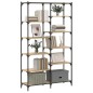 vidaXL Estantería hierro madera ingeniería roble Sonoma 100x32x170 cm