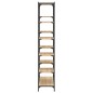 vidaXL Estantería hierro madera ingeniería roble Sonoma 100x32x170 cm