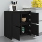 vidaXL Aparador de madera contrachapada negro 70x41x75 cm vidaXL Aparador de madera contrachapada negro 70x41x75 cm