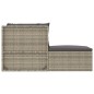 vidaXL Set de muebles de jardín 5 pzas y cojines ratán sintético gris vidaXL Set de muebles de jardín 5 pzas y cojines ratán sintético gris
