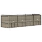vidaXL Set de muebles de jardín 5 pzas y cojines ratán sintético gris vidaXL Set de muebles de jardín 5 pzas y cojines ratán sintético gris