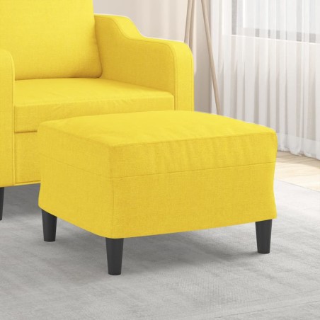 vidaXL Reposapiés de tela amarillo claro 60x50x41 cm