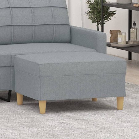 vidaXL Reposapiés de tela gris claro 70x55x41 cm