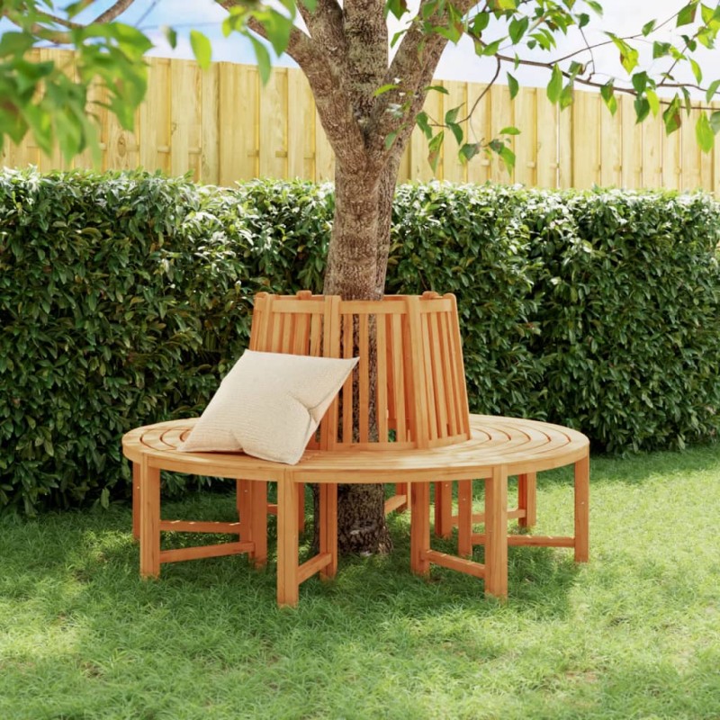 vidaXL Bancos de árbol semicirculares 2 uds madera maciza teca Ø160 cm vidaXL Bancos de árbol semicirculares 2 uds madera maciza teca Ø160 cm