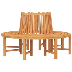 vidaXL Bancos de árbol semicirculares 2 uds madera maciza teca Ø160 cm