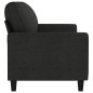 vidaXL Sofá de 3 plazas de tela negro 180 cm