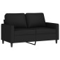 vidaXL Sofá de 2 plazas terciopelo negro 120 cm vidaXL Sofá de 2 plazas terciopelo negro 120 cm