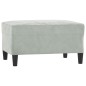 vidaXL Reposapiés de terciopelo gris claro 70x55x41 cm vidaXL Reposapiés de terciopelo gris claro 70x55x41 cm