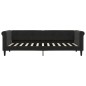 vidaXL Sofá cama con colchón terciopelo negro 80x200 cm vidaXL Sofá cama con colchón terciopelo negro 80x200 cm