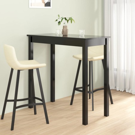 vidaXL Mesa alta negra de MDF 115x55x107 cm 