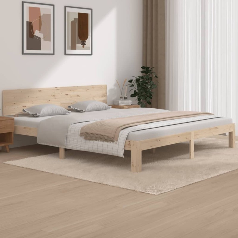 vidaXL Estructura de cama madera maciza 180x200 cm vidaXL Estructura de cama madera maciza 180x200 cm