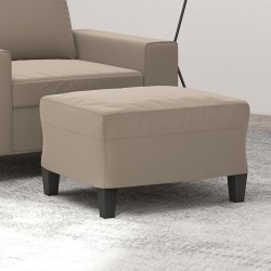 vidaXL Reposapiés tela de microfibra gris taupe 60x50x41 cm