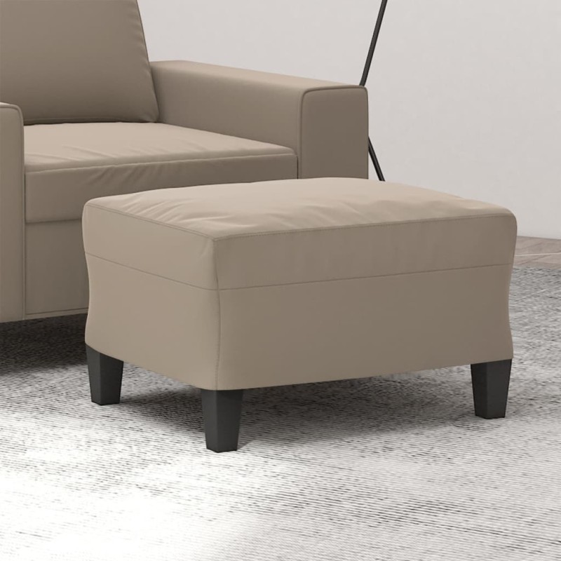 vidaXL Reposapiés tela de microfibra gris taupe 60x50x41 cm vidaXL Reposapiés tela de microfibra gris taupe 60x50x41 cm