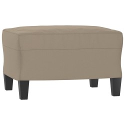 vidaXL Reposapiés tela de microfibra gris taupe 60x50x41 cm