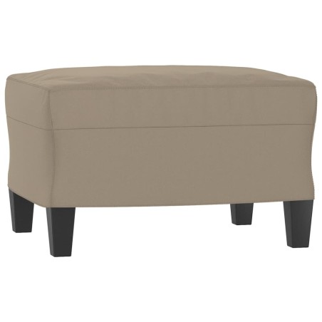 vidaXL Reposapiés tela de microfibra gris taupe 60x50x41 cm