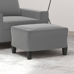 vidaXL Reposapiés tela de microfibra gris oscuro 60x50x41 cm