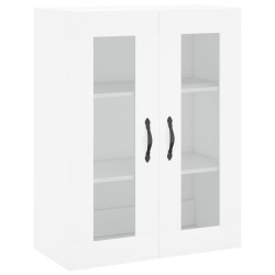 vidaXL Armario de pared madera ingeniería blanco brillo 69,5x34x90 cm