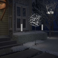 vidaXL Árbol de Navidad 200 LEDs blanco frío flores de cerezo 180 cm