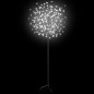 vidaXL Árbol de Navidad 200 LEDs blanco frío flores de cerezo 180 cm