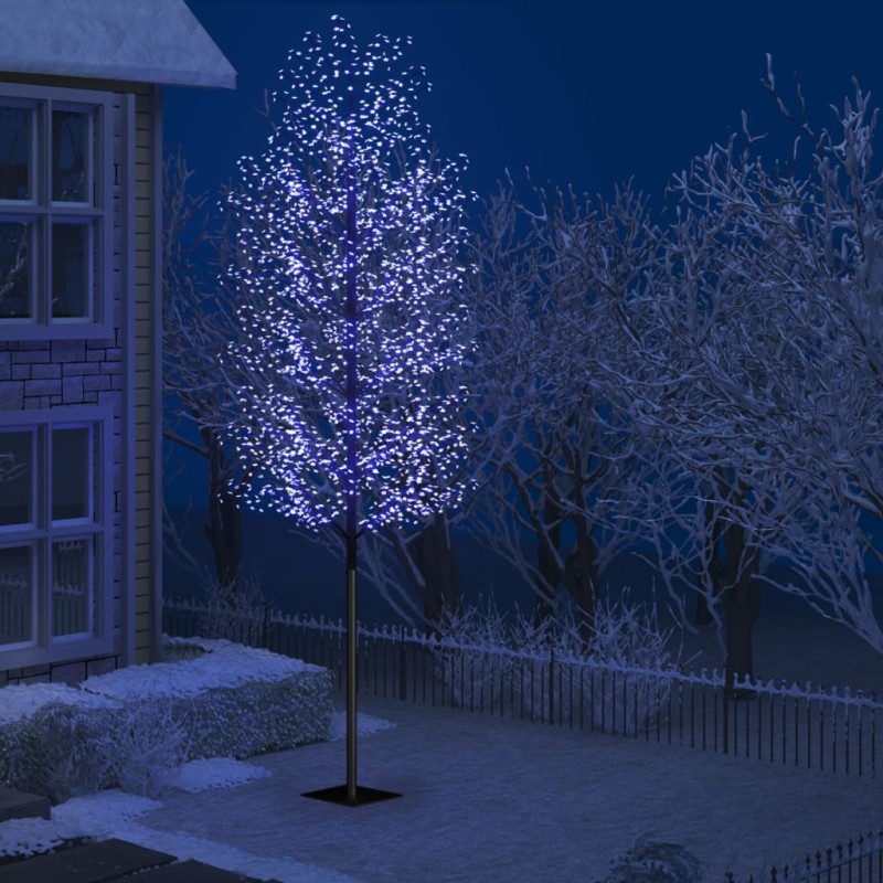 vidaXL Árbol de Navidad 2000 LED luz azul fría flores de cerezo 500 cm vidaXL Árbol de Navidad 2000 LED luz azul fría flores de cerezo 500 cm