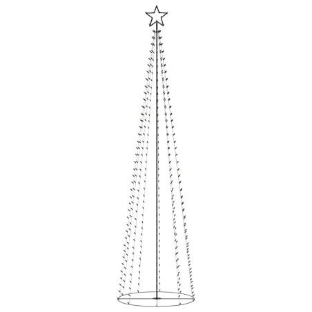 vidaXL Árbol de Navidad cónico 400 LEDs de colores 100x360 cm
