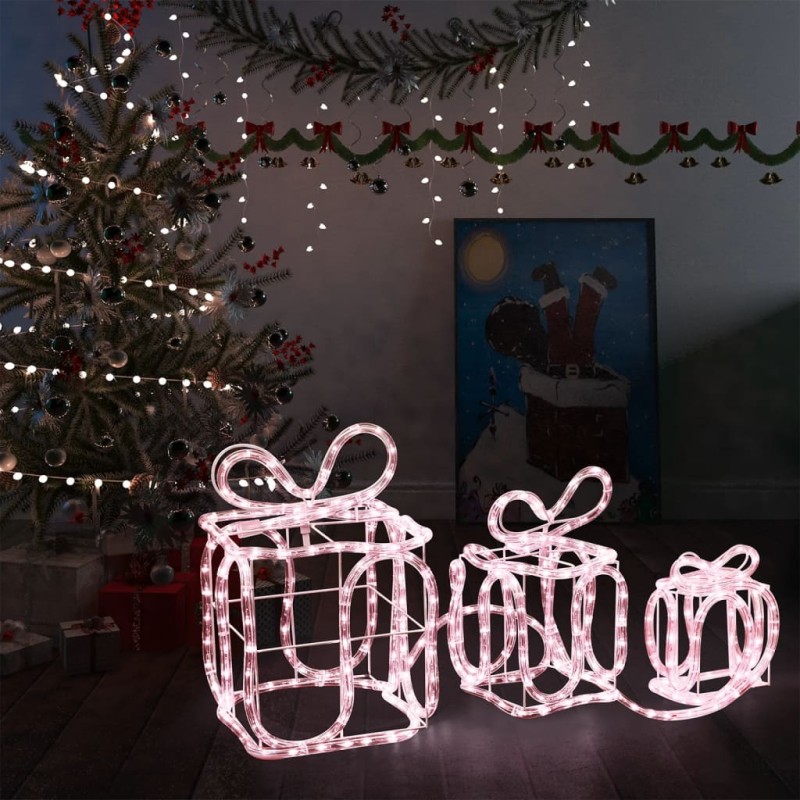 vidaXL Cajas de regalo adorno navideño 180 LED interior y exterior vidaXL Cajas de regalo adorno navideño 180 LED interior y exterior