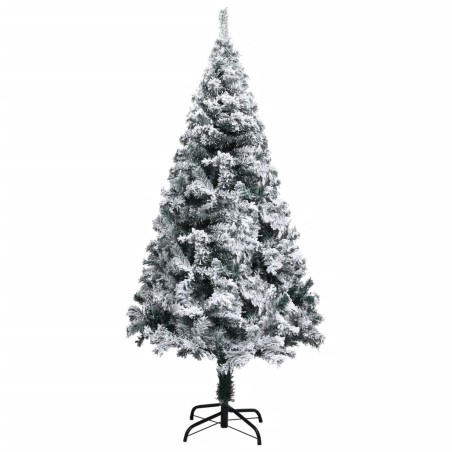 vidaXL Árbol de Navidad artificial verde con nieve 120 cm