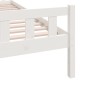 vidaXL Estructura de cama madera maciza blanco individual 75x190 cm