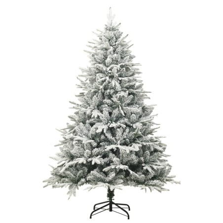 vidaXL Árbol de Navidad artificial con nieve PVC y PE verde 210 cm