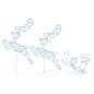 vidaXL Renos voladores y trineo blanco cálido 260x21x87 cm vidaXL Renos voladores y trineo blanco cálido 260x21x87 cm