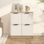 vidaXL Aparador madera contrachapada blanco y roble Sonoma 60x30x70 cm vidaXL Aparador madera contrachapada blanco y roble Sonoma 60x30x70 cm