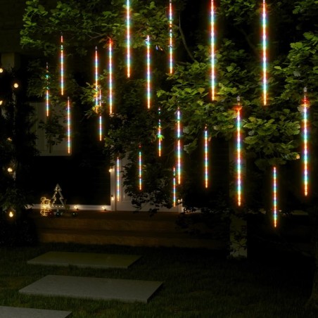 vidaXL Luces meteorito 20 uds de colores 720 LEDs interior exterior