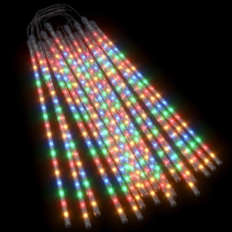 vidaXL Luces meteorito 20 uds de colores 720 LEDs interior exterior