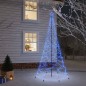 vidaXL Árbol de Navidad con poste de metal 500 LEDs azul 3 m vidaXL Árbol de Navidad con poste de metal 500 LEDs azul 3 m