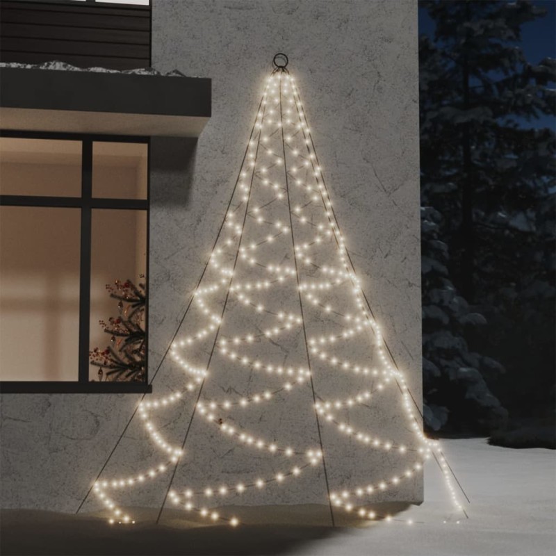 vidaXL Árbol de pared gancho metal blanco cálido 3 m interior/exterior vidaXL Árbol de pared gancho metal blanco cálido 3 m interior/exterior