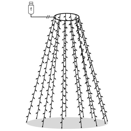 vidaXL Red de luces de árbol de Navidad 180 LEDs azul 180 cm